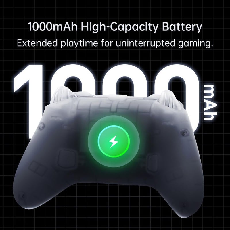 MACHENIKE G3V2 Bluetooth Controller for Pc/Switch/Ios/Android, Hall Effect Joysticks, RGB Lighting Gaming Controller,2 Programmable Buttons,1000mah Battery With Charging Station, Black - Image 5